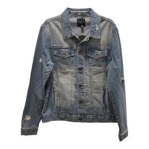 New Request Distressed Denim Jacket. Size: M